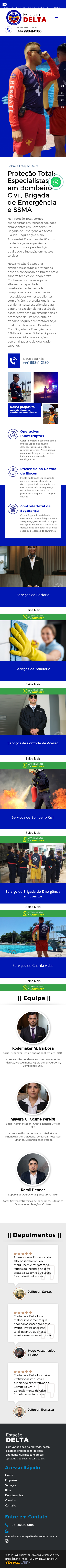 Print da home da Estação Delta em mobile